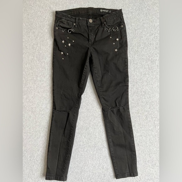 BLANKNYC  Jeans Women’s 27 Intro Chains Stars Studs Black studded - Picture 1 of 7